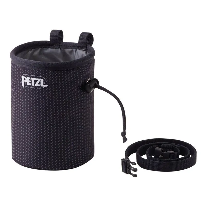 Petzl BANDI CHALK STRIPES pytlík na magnézium pruhovaný černý Omezená Nabídka