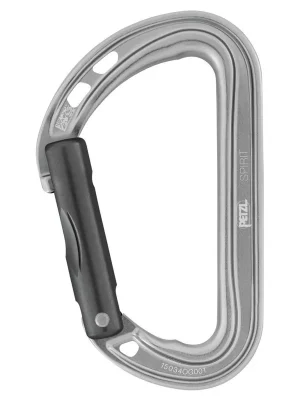 Petzl SPIRIT STRAIGHT šedá karabina - rovný zámek Aktuální