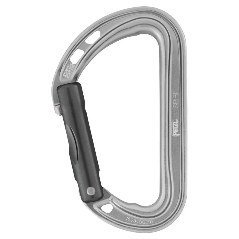 Petzl SPIRIT STRAIGHT šedá karabina - rovný zámek Aktuální
