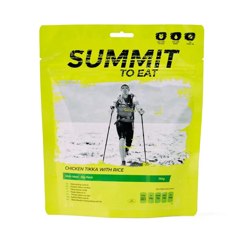 SUMMIT TO EAT dehydrovaná strava KUŘE TIKKA S RÝŽÍ Akční Nabídka