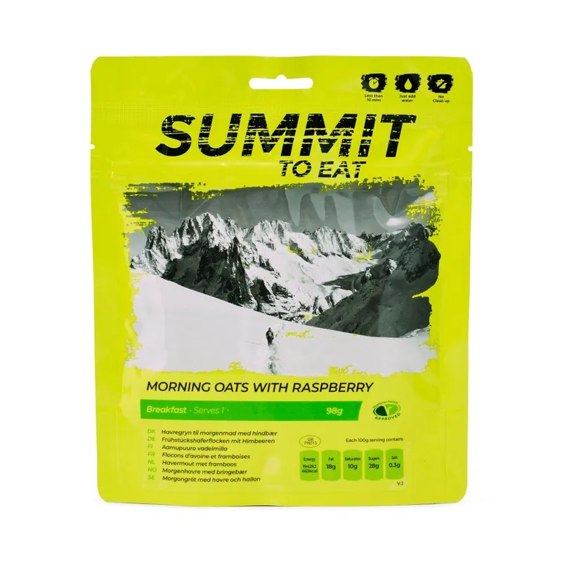 SUMMIT TO EAT dehydrovaná strava OVESNÁ KAŠE S MALINAMI Značkový