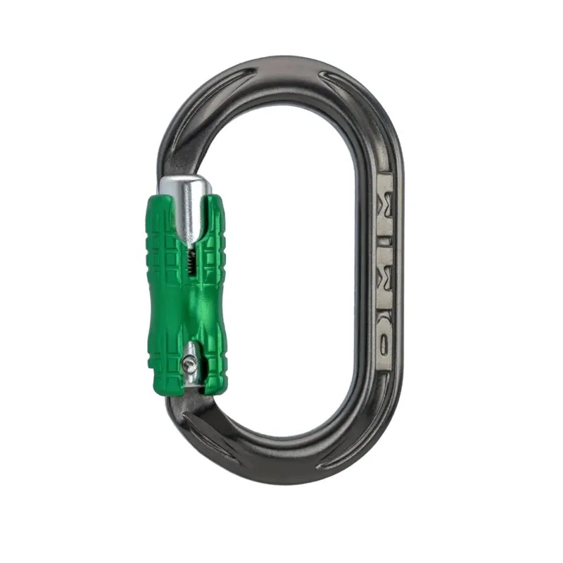DMM karabina XSRE Locksafe Titanium/Green Rychlé Dodání