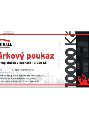 Dárkový poukaz ROPE HALL - 10000 Kč Sleva