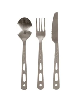 LIFEVENTURE Knife Fork Spoon Set - Titanium Rychlé Dodání
