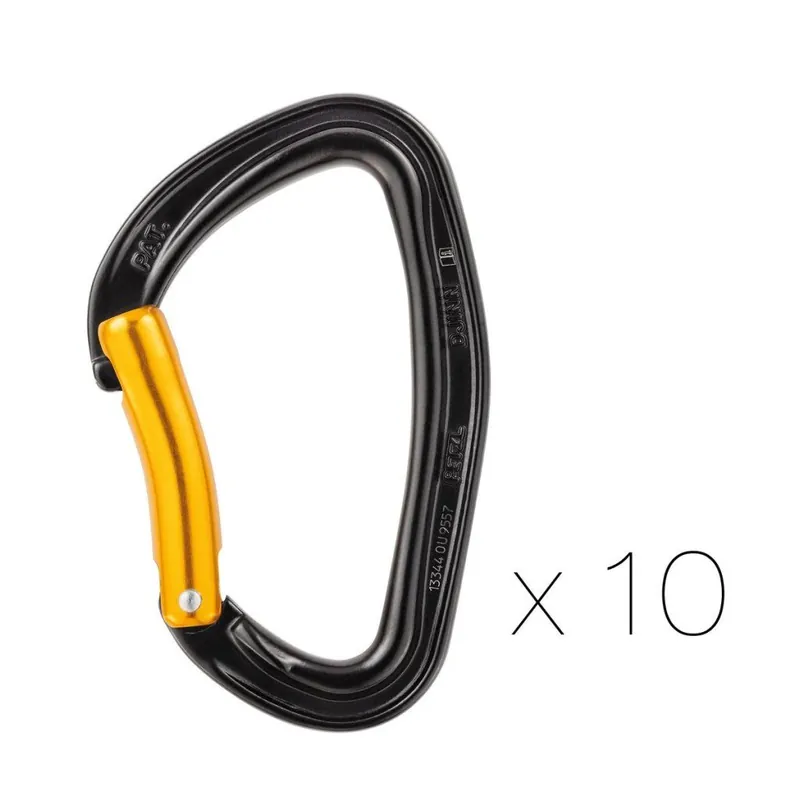 PETZL Pack de 10 DJINN - pack ocelových karabin Cenová Bomba