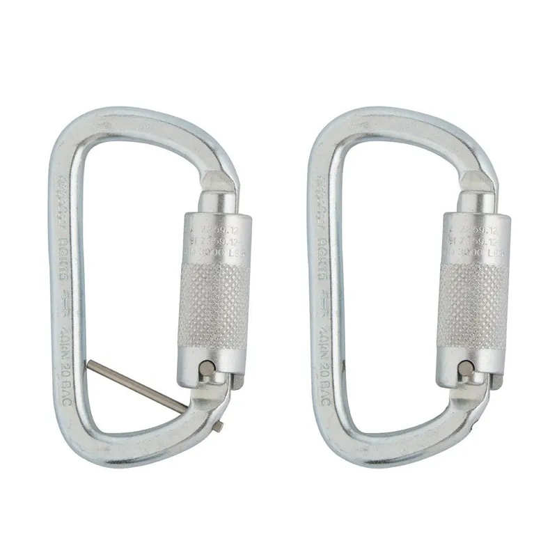 RidgeGear ocelová karabina Triple Lock s příčkou RGK15 Kup Teď