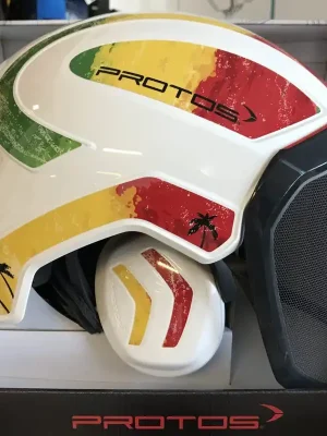 Nejlepší Volba Protos Integral přilba FOREST bílá/Jamaica
