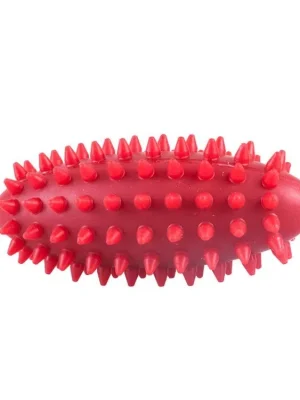 Masážní vajíčko s bodlinkami 11 cm plněné pískem 250g - červená Expresní Doručení