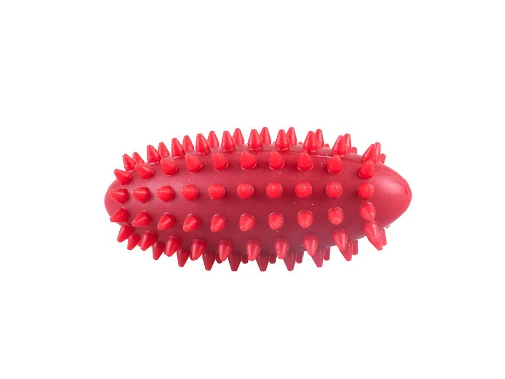 Masážní vajíčko s bodlinkami 11 cm plněné pískem 250g - červená Expresní Doručení