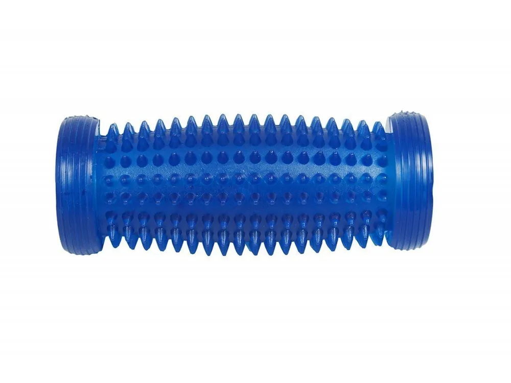 Masážní váleček s bodlinkami 15 cm dutý s otvorem modrý Aktuální