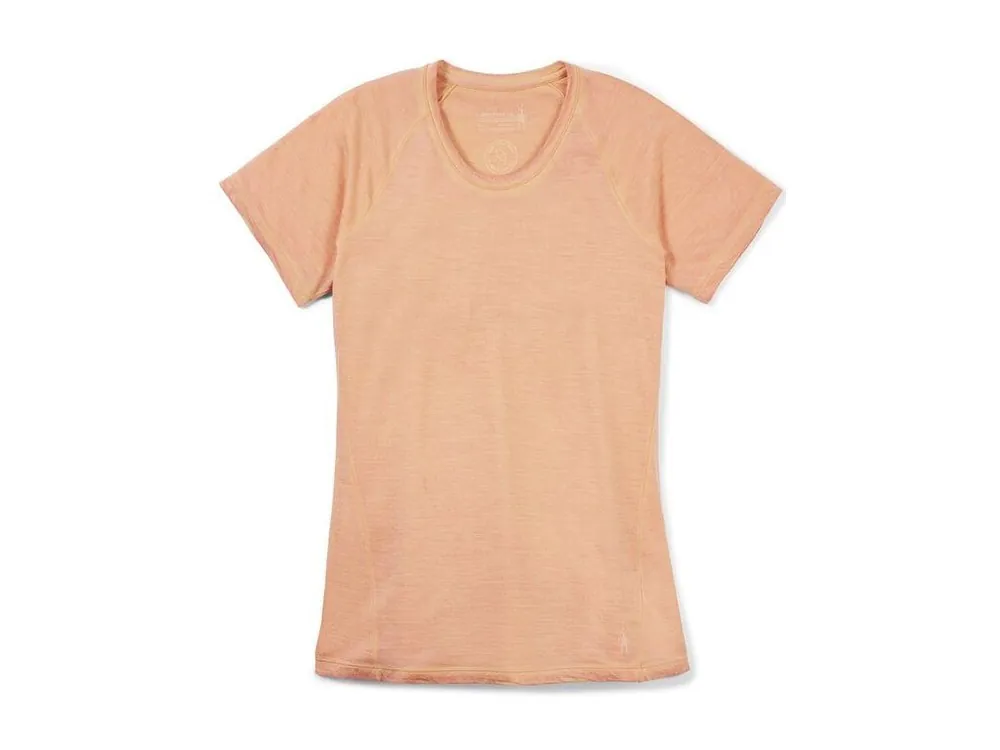 SMARTWOOL Dámské triko W MERINO 150 PLANT-BAS DYE BSL SHORT SLEEVE B sumsndchrymngowsh – oranžové Nakupujte Hned
