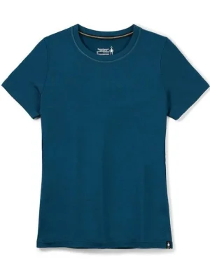 SMARTWOOL Dámské triko W MERINO SPORT 150 TEE SLIM FIT twilight blue – modré Finální Výprodej