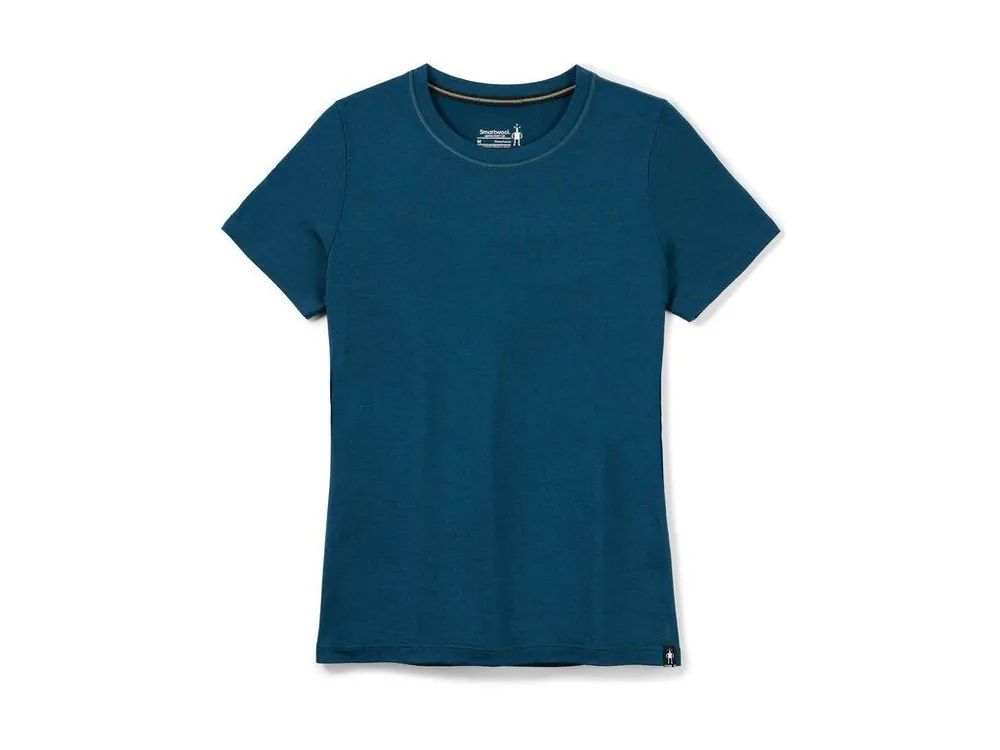 SMARTWOOL Dámské triko W MERINO SPORT 150 TEE SLIM FIT twilight blue – modré Finální Výprodej