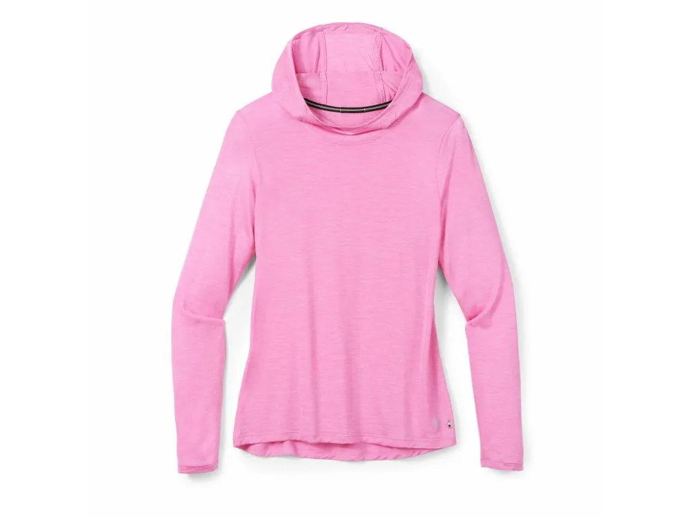 SMARTWOOL Dámská mikina W MERINO SPORT 120 HOODIE fiji flower – růžová Výhodná Nabídka