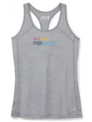 Nejprodávanější SMARTWOOL Dámské tílko W MERINO SPORT 120 RACERBACK TANK light gray heather – šedé