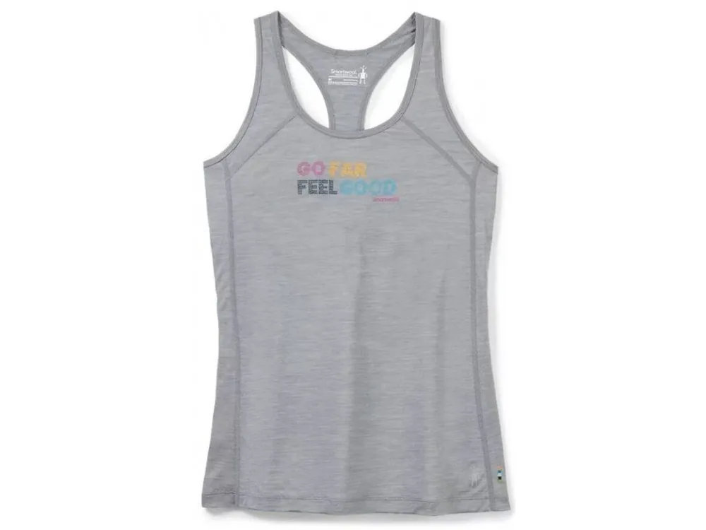 Nejprodávanější SMARTWOOL Dámské tílko W MERINO SPORT 120 RACERBACK TANK light gray heather – šedé