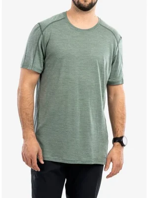 SMARTWOOL Pánské triko M MERINO SPORT 120 MOUNTAIN BIKE SS TEE sage heather – zelené Pouze Dnes