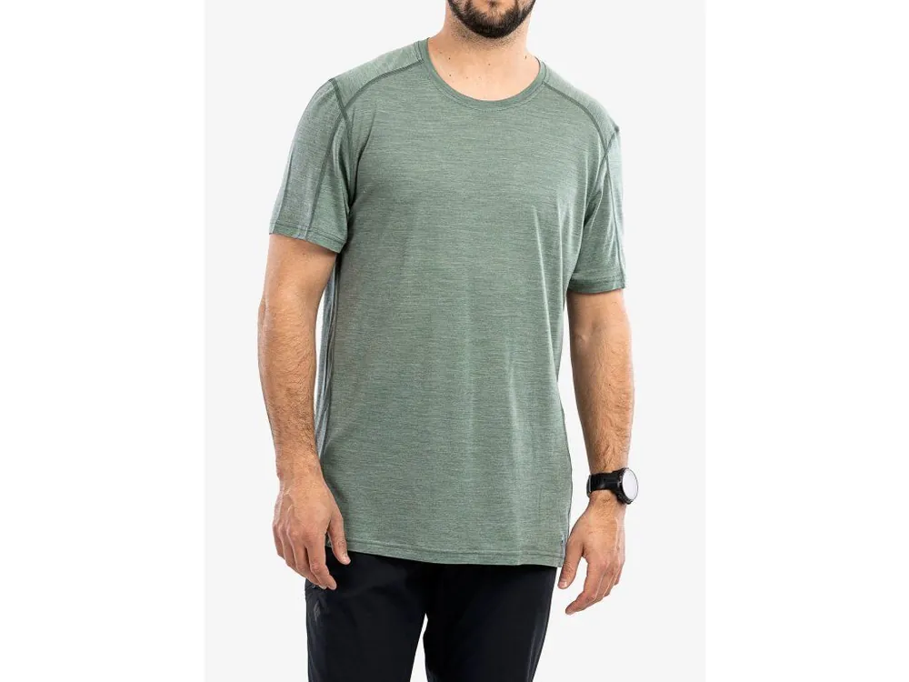 SMARTWOOL Pánské triko M MERINO SPORT 120 MOUNTAIN BIKE SS TEE sage heather – zelené Pouze Dnes