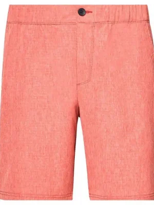 OAKLEY Pánské kraťasy ADVENTURE CHINO SHORT iron red hthr - červené Akční Nabídka
