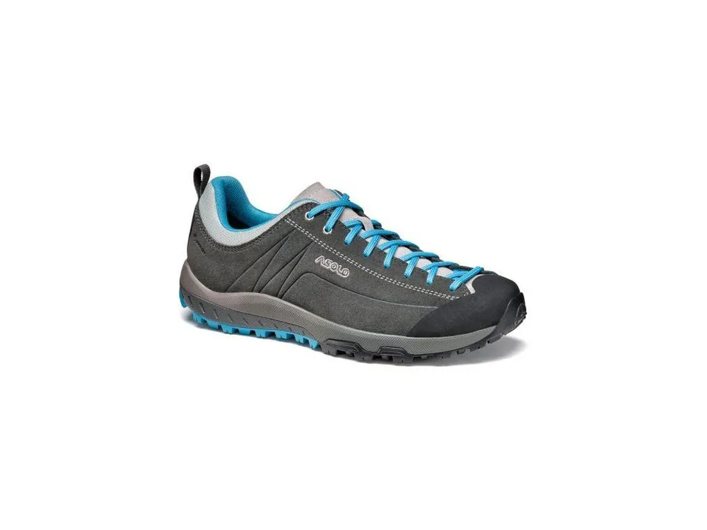 Super Cena ASOLO Dámské trekové boty SPACE GV ML Graphite/Cyan blue - šedé