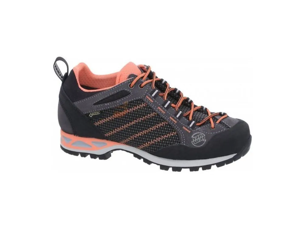 Nejprodávanější HANWAG Dámské trekové boty MAKRA LOW LADY GTX asphalt/orink - oranžové