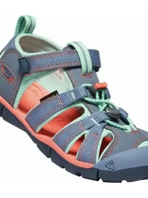 KEEN Dětské sandály SEACAMP II CNX CHILDREN flint stone/ocean wave - modré Originální
