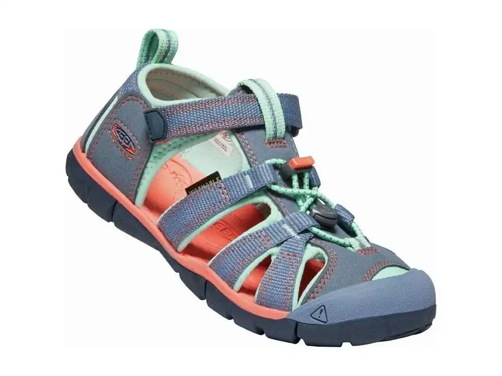 KEEN Dětské sandály SEACAMP II CNX CHILDREN flint stone/ocean wave - modré Originální