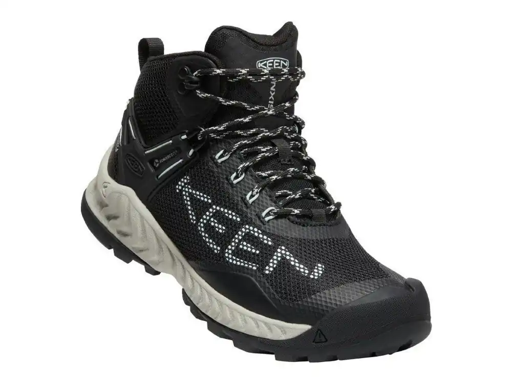 KEEN Dámské boty NXIS EVO MID WP WOMEN black/blue glass - černé Vrácení Zdarma