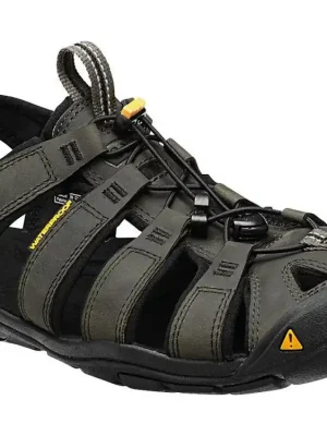 Ihned K Objednání KEEN Pánské sandály CLEARWATER CNX LEATHER MEN magnet/black - černé