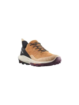 SALOMON Dámské trekové boty OUTPULSE GTX W apricot buff/black/tulipwood - oranžové Finální Výprodej