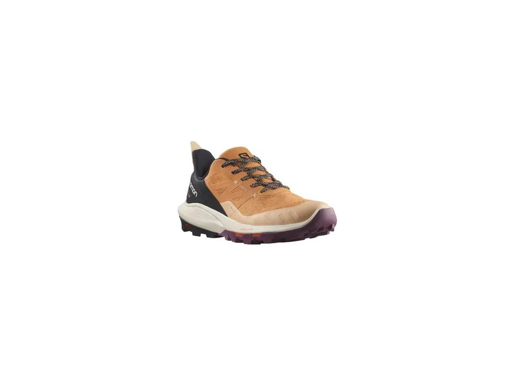 SALOMON Dámské trekové boty OUTPULSE GTX W apricot buff/black/tulipwood - oranžové Finální Výprodej