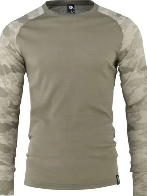 BULA Pánské funkční triko CAMO MERINO WOOL CREW Akce