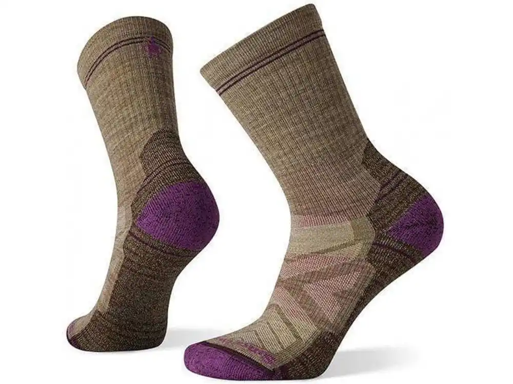 SMARTWOOL Dámské ponožky W HIKE LIGHT CUSHION CREW SOCKS fossil – hnědá Nejlepší Volba