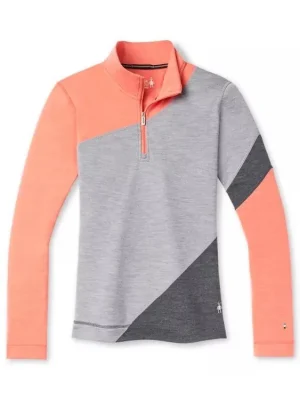 Kup Teď SMARTWOOL Dámské triko W MERINO 250 BL COLORBLOCK 44287 ZIP BOXED light gray heather - šedé