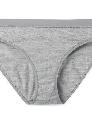 SMARTWOOL Dámské kalhotky W MERINO 150 BIKINI BOXED light gray heather – šedé Pouze Dnes
