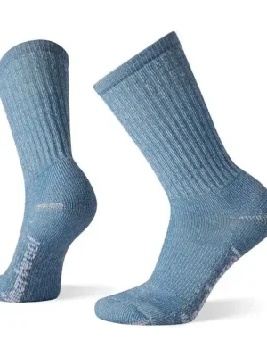 Autentický SMARTWOOL Dámské ponožky W HIKE CLASSIC ED LIGHT CUSHION CREW SOC mist blue – modrá