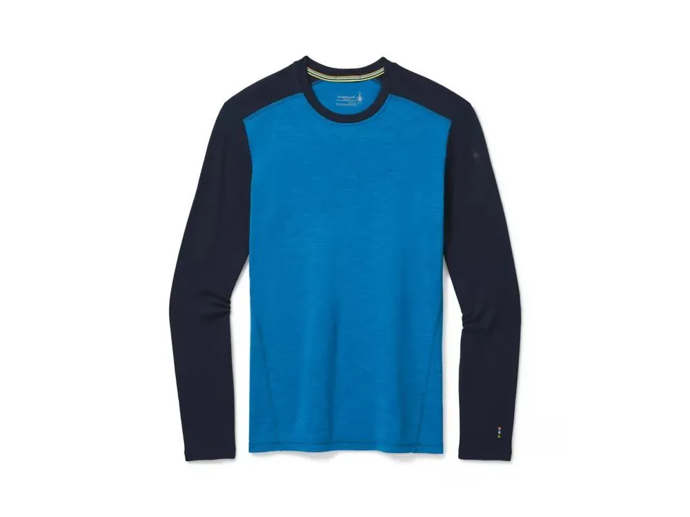 SMARTWOOL Pánské triko M MERINO 250 BASELAYER CREW BXD neptune blue heather/deep navy - modré Cenový Hit