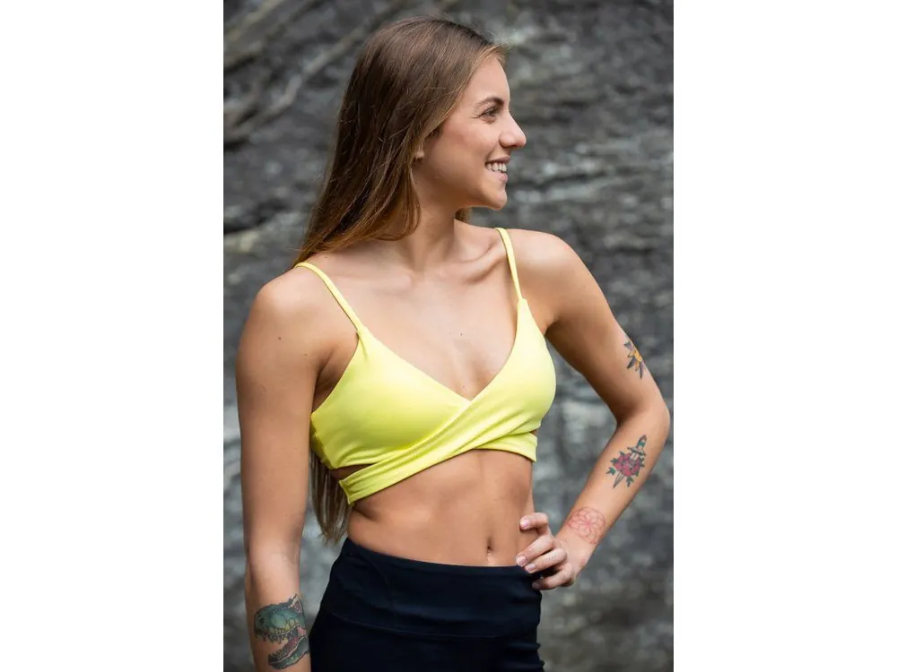 Levný 8B+ Dámská sportovní podprsenka NOLA žlutá
