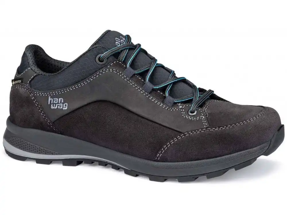 HANWAG Dámské trekové boty BANKS LOW LADY GTX asphalt/ocean-šedé/modré Tovární Cena