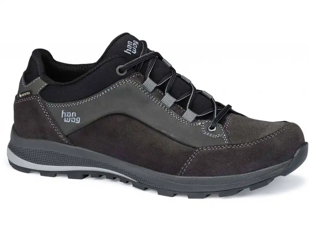 HANWAG Pánské trekové boty BANKS LOW GTX asphalt/black-šedé/černé Časově Omezené