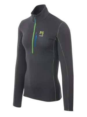 KARPOS Pánská fleecová mikina CROZZON EVO HALF ZIP dark grey - šedá Cenový Hit