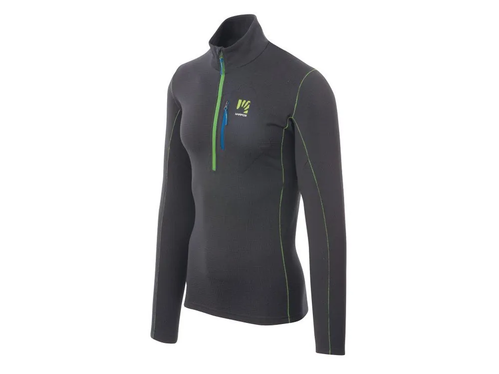 KARPOS Pánská fleecová mikina CROZZON EVO HALF ZIP dark grey - šedá Cenový Hit