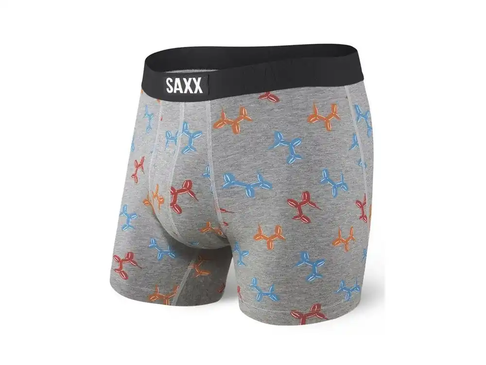 Vrácení Zdarma SAXX Pánské boxerky UNDERCOVER BOXER BR FLY - grey baloon dogs