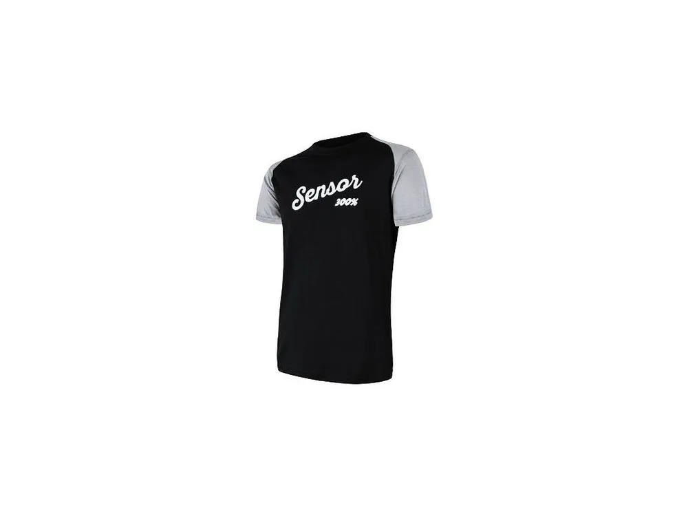 SENSOR Pánské triko MERINO ACTIVE PT LOGO - černé Koupit Online