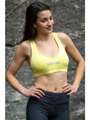 Jen Po Omezenou Doba 8B+ Dámská sportovní podprsenka REBEL žlutá