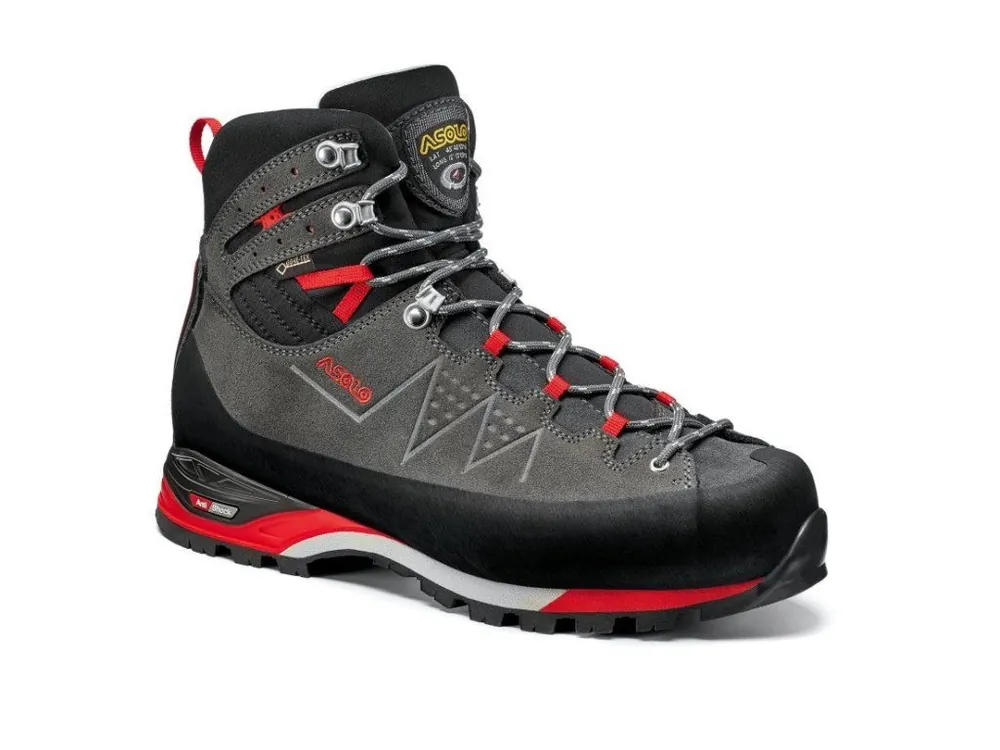 Dokud Zásoby Vydrží ASOLO Pánské trekové boty TRAVERSE GV MM graphite/red - šedé