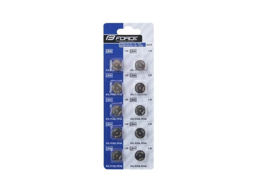 Výprodej Baterie Force mincové LR44 A76 / 1,5V