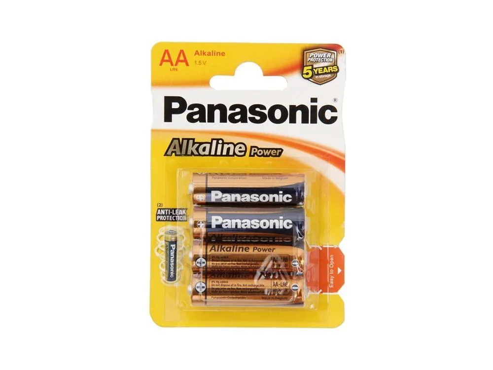 Výprodej Baterie tužková AA LR6 Alkalika Panasonic blistr 4 ks