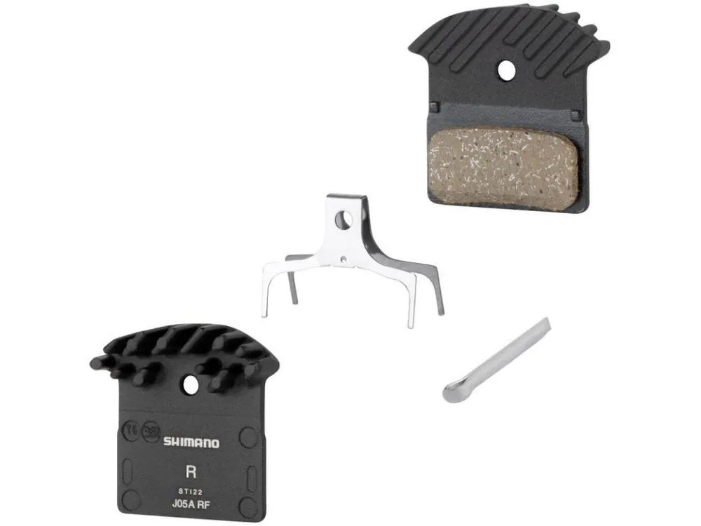 Brzdové destičky SHIMANO J05A polymerové, s pružinou+chladič Tovární Cena