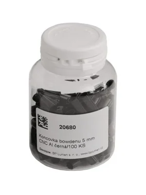 Koncovka bowdenu 5 mm CNC Al černá - 1ks Akční Cena
